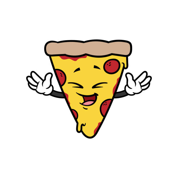 Cartoon Laughing Pizza Character Vector Stock Illustration - Download Image  Now - Pizza, Slice of Food, Appetizer - iStock