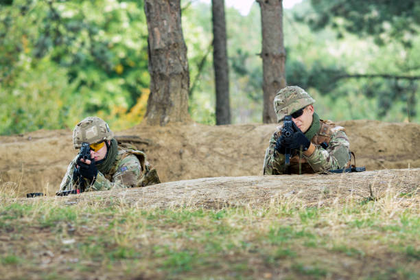 istock Soldiers in a trench 1149493367