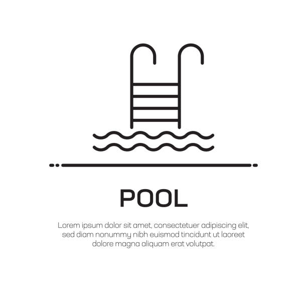 Pool Vector Line Icon - Simple Thin Line Icon, Premium Quality Design Element Pool Vector Line Icon - Simple Thin Line Icon, Premium Quality Design Element reenactment stock illustrations