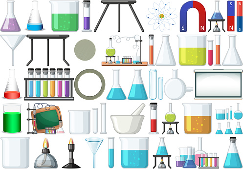 All Tools Ina Lab Set Of Lab Tools Stock Illustration - Download Image Now - Science ...