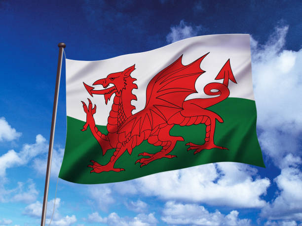 istock wales flag fluttering in the wind 1149501193
