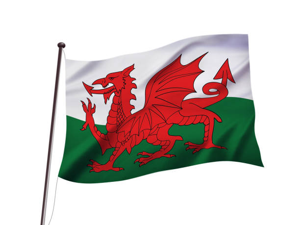 istock wales flag fluttering in the wind 1149501222