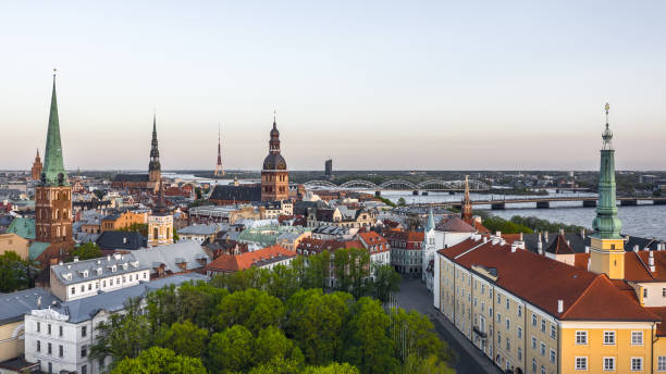 istock Aerial view of Riga before sunset 1149502053