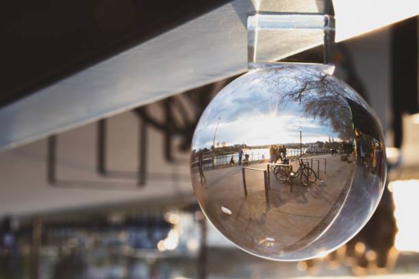 istock Moselle River in Germany through the glass ball 1149504187