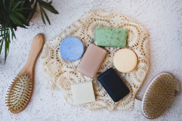 istock Shampoo bar with white background zero waste lifestyle 1149508402