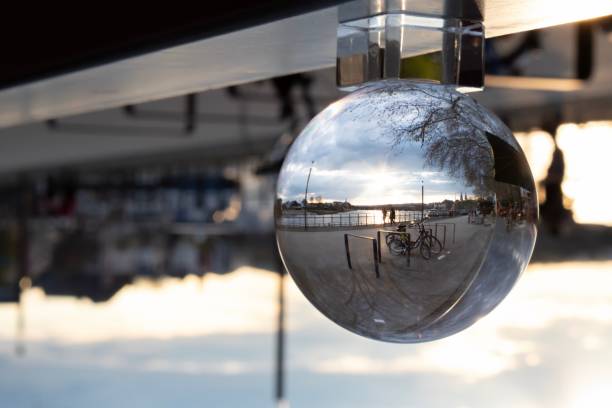 istock Moselle River in Germany through the glass ball 1149509214