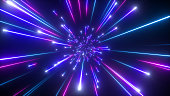 3d render, big bang, galaxy, abstract cosmic background, celestial, beauty of universe, speed of light, fireworks, neon glow, stars, cosmos, ultraviolet infrared light, outer space