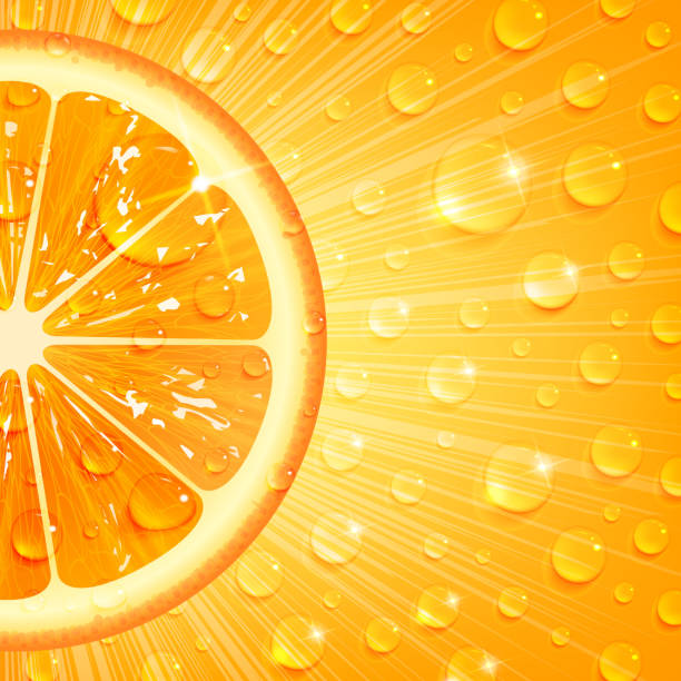 달콤한 오렌지 배경 - orange portion vector textured stock illustrations
