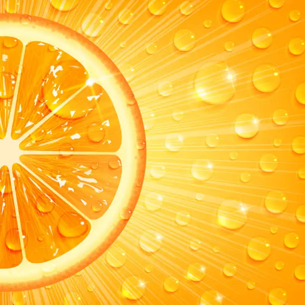 Vector illustration of Juicy Orange Background