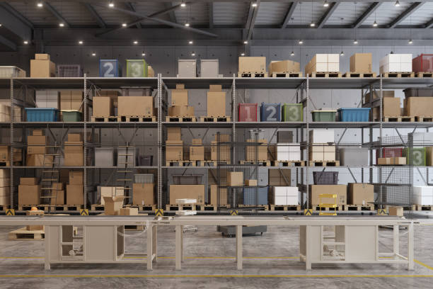 istock Interior of a logistic warehouse 1149520808