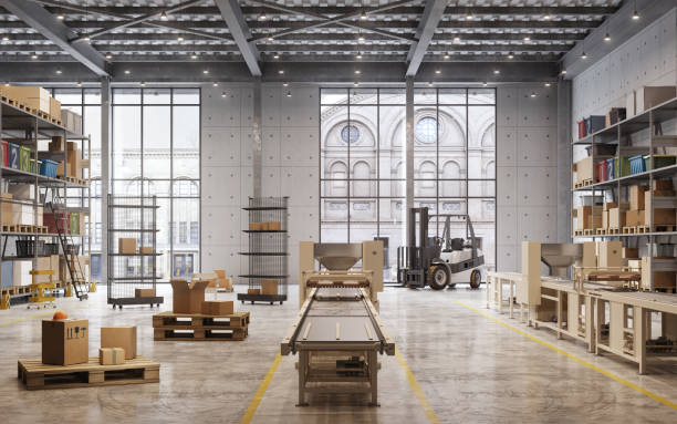 istock Interior of a large distribution warehouse 1149521096