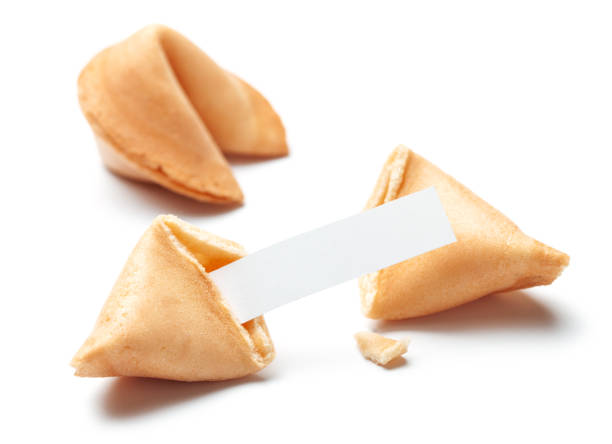 istock Chinese fortune cookies. Cookies with empty blank inside for prediction words. Isolated on white background. 1149525839