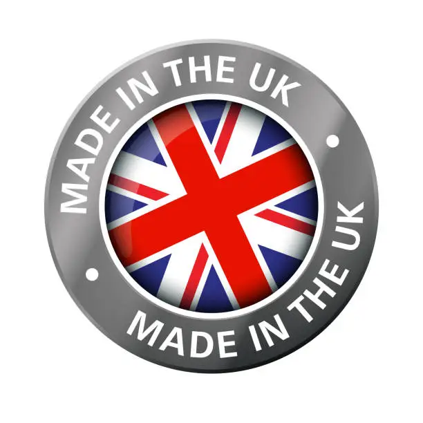 Vector illustration of made in the uk flag icon