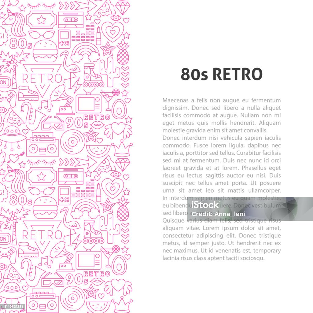 80s Line Pattern 80s Retro Line Pattern Concept Stock Illustration - Download Image Now ...