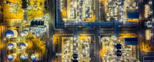 istock Top view of oil refinery 1149548580