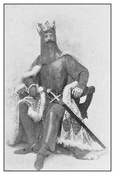 Antique photo: Actor Charles Thorburn as Richard coeur de lion
