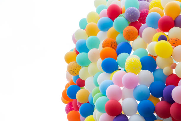 istock Shiny ballon flying in the sky 1149549281