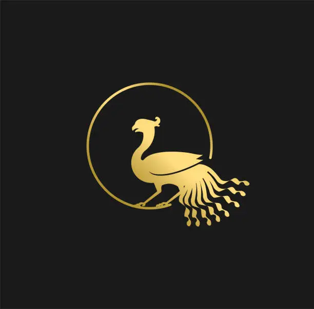 Vector illustration of Mythical bird icon logo