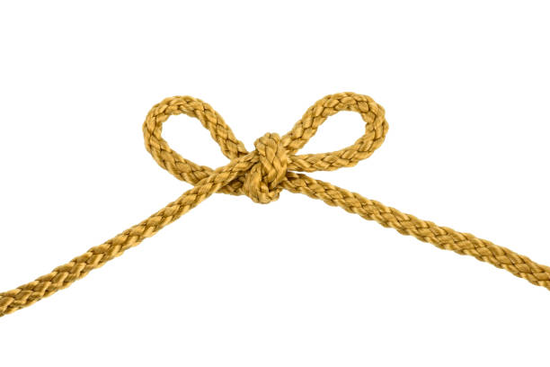 istock Twine rope or Jute Rope with bow Knot isolated on White Background 1149555727