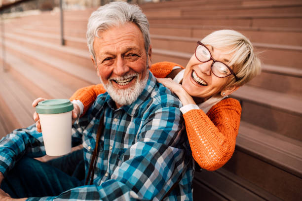 istock Happy mature couple having fun 1149556743