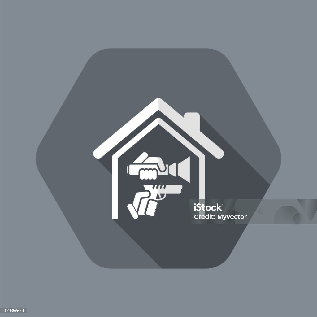 House Getting Rob Vector Home Robbery Stock Illustration - Download Image Now - Aggression ...