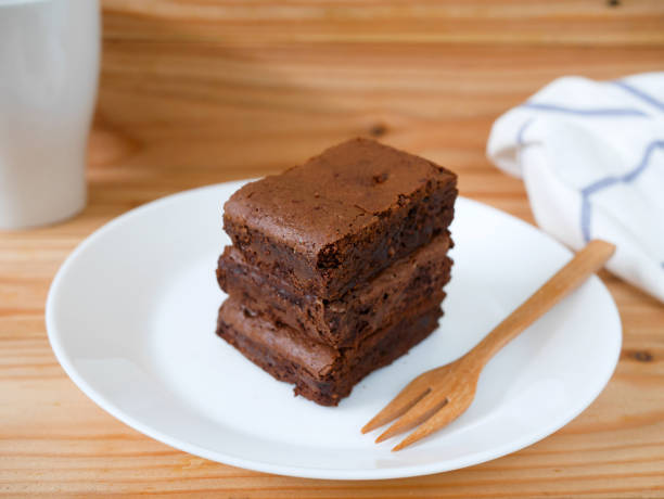 istock Stack of homemade chocolate brownies 1149565813