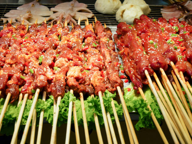 istock Uncooked meat skewers 1149565840