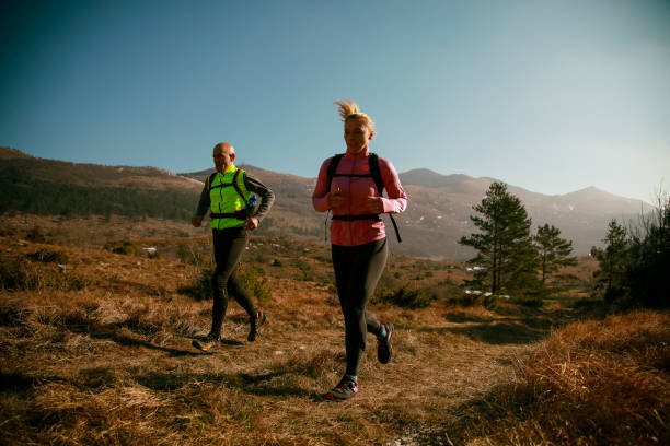 istock Couple cross-country running 1149567687