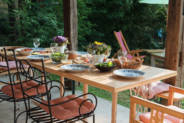 istock Table set for outdoor family dining 1149567884