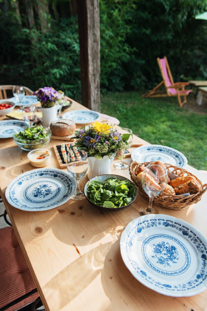 istock Table set for outdoor family dining 1149568060