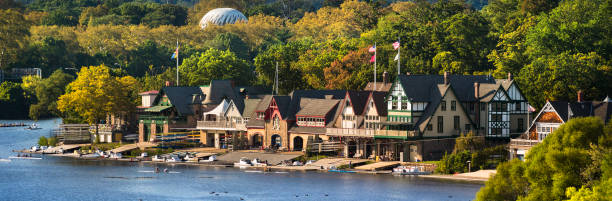 istock Boathouse row panorama in Philadelphia 1149569904