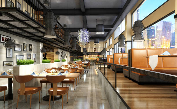 istock 3D render of cafetaria and restaurant 1149571340