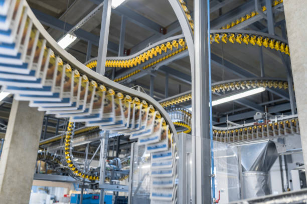 istock Conveyor belt with newspapers in printing press 1149575589