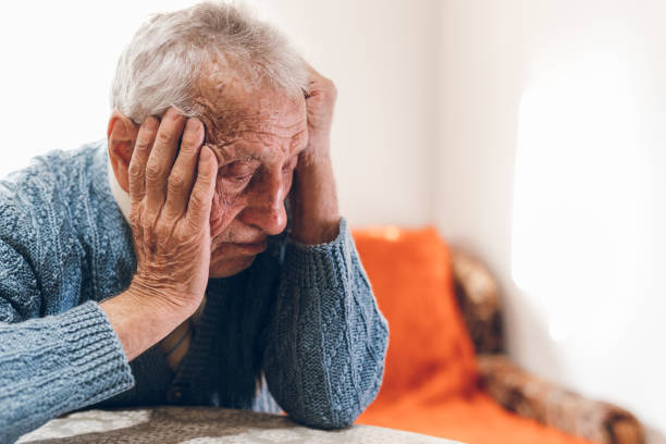 istock Sad senior man thinking about life 1149575992