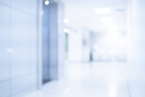 istock Abstract blur luxury hospital corridor. Blur clinic interior background with defocused effect. Healthcare and medical concept 1149576041