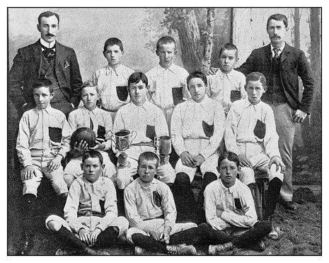 Antique photo: Football soccer team, young Griqualand West