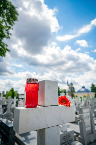 istock Flower on memorial stone close up 1149588515
