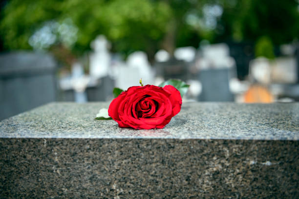 istock Flower on memorial stone close up 1149588830