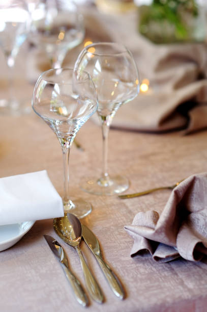 istock Beautiful table set for some festive event or wedding reception 1149591064