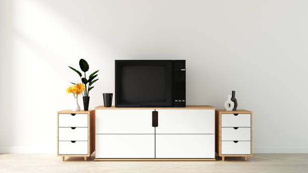 istock cabinet in modern empty room Japanese style,minimal designs. 3D rendering 1149593434
