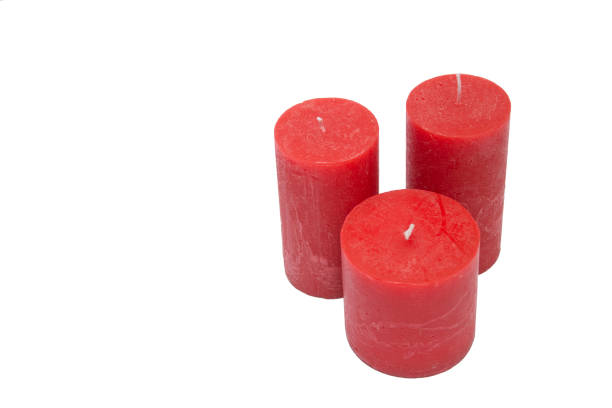 istock Red candle isolated on white background, Red candle isolated on white background 1149593903