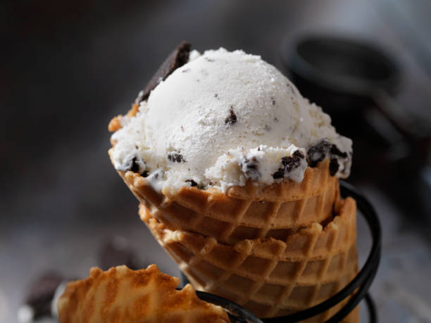istock Cookies and Cream Ice Cream in a Waffle Cone 1149596906