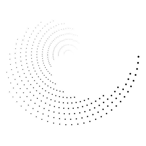 抽象的な点線のベクトルの背景。ハーフトーン効果。点線の背景やアイコンを円で表す。 - abstract backgrounds circle technology点のイラスト素材／クリップアート素材／マンガ素材／アイコン素材