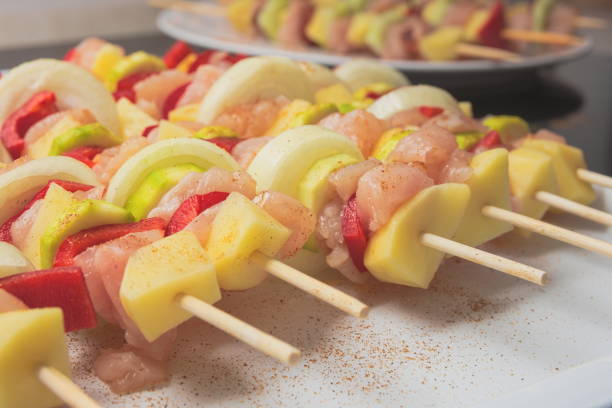 istock Raw Shashlik Skewers 1149607977