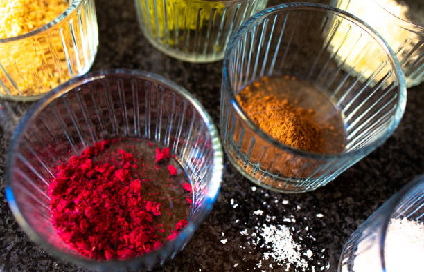 istock Herbs and spices for cooking on the glass 1149611248