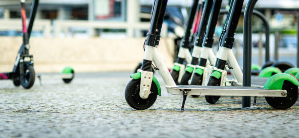 istock Electric scooter on the city 1149611343