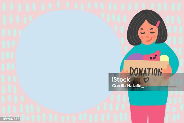 Clothes Donation Stock Illustration - Download Image Now - Baby Girls, Donation Box, Altruism