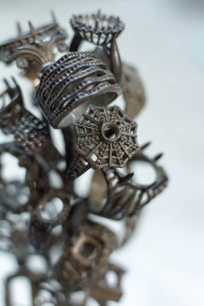 istock Closeup of the device for smelting handmade silverware, a jeweler's workflow 1149620958