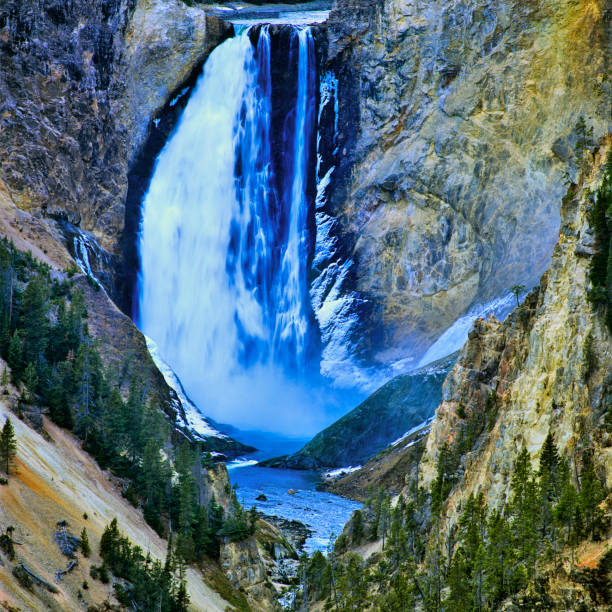 Yellowstone River at Grand Canyon of Yellowstone in Yellowstone National Park, Wyoming