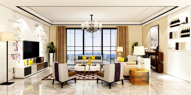 istock 3D Render of Living room 1149622650